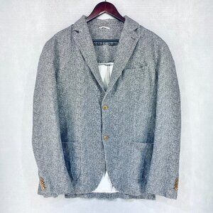 Circolo 1901 Blazer Mens 44R Gray Brown Cotton Sport Coat Jacket Soft Tailored